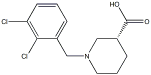 (3R)-1-(2,3-dichlorobenzyl)piperidine-3-carboxylic acid Structure