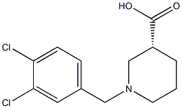 (3R)-1-(3,4-dichlorobenzyl)piperidine-3-carboxylic acid Struktur