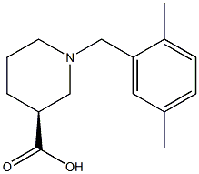(3S)-1-(2,5-dimethylbenzyl)piperidine-3-carboxylic acid Struktur