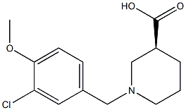 (3S)-1-(3-chloro-4-methoxybenzyl)piperidine-3-carboxylic acid Structure