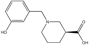 (3S)-1-(3-hydroxybenzyl)piperidine-3-carboxylic acid Struktur