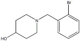 1-(2-bromobenzyl)piperidin-4-ol 化学構造式