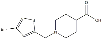 1-[(4-bromothiophen-2-yl)methyl]piperidine-4-carboxylic acid Structure