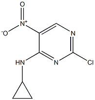 2-chloro-N-cyclopropyl-5-nitropyrimidin-4-amine Struktur
