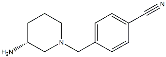 4-{[(3R)-3-aminopiperidin-1-yl]methyl}benzonitrile Structure