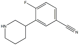 4-fluoro-3-piperidin-3-ylbenzonitrile Structure