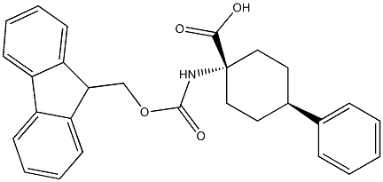 Fmoc-cis-1-amino-4-phenyl-cyclohexane carboxylic acid Structure