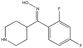 2,4-二氟苯基-4-哌啶甲酮肟, , 结构式