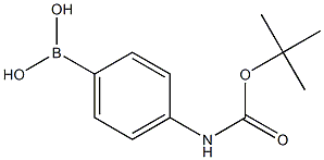 4-(N-叔丁氧基羰基)氨基苯硼酸, , 结构式
