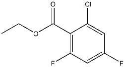 2-CHLORO-4,6-DIFLUOROBENZOIC ACID ETHYL ESTER Struktur