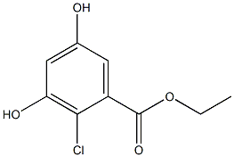 2-CHLORO-3,5-DIHYDROXYBENZOIC ACID ETHYL ESTER Structure