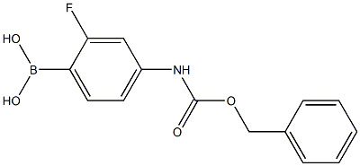 4-(benzyloxycarbonylamino)-2-fluorophenylboronic acid Struktur