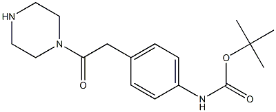 TERT-BUTYL 4-(2-OXO-2-PIPERAZIN-1-YLETHYL)PHENYLCARBAMATE Structure