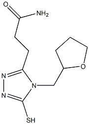 3-[5-MERCAPTO-4-(TETRAHYDROFURAN-2-YLMETHYL)-4H-1,2,4-TRIAZOL-3-YL]PROPANAMIDE 结构式
