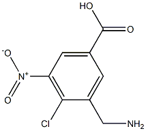 3-AMINO METHYL-4-CHLORO-5-NITROBENZOIC ACID Structure