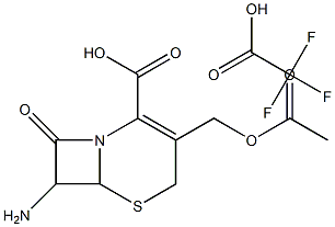 3-ACETOXYMETHYL-7-AMINO-8-OXO-5-THIA-1-AZA-BICYCLO[4.2.0]OCT-2-ENE-2-CARBOXYLIC ACID TRIFLUOROACETAT 结构式