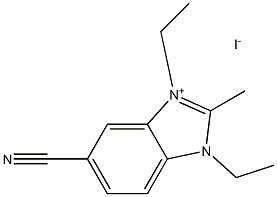 5-CYANO-1,3-DIETHYL-2-METHYLBENZIMIDAZOLIUM IODIDE Structure