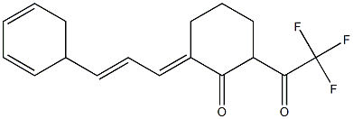 2-((E,2E)-3-(2,4-CYCLOHEXADIEN-1-YL)-2-PROPENYLIDENE)-6-(2,2,2-TRIFLUOROACETYL)CYCLOHEXANONE 化学構造式