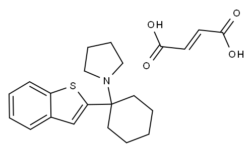1-(1-(2-BENZO(B)THIENYL)CYCLOHEXYL)PYRROLIDINE FUMARATE Structure