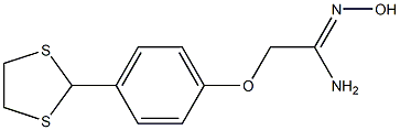 2-(4-(1,3-DITHIOLAN-2-YL)PHENOXY)ACETAMIDE OXIME Structure
