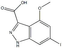 6-IODO-4-METHOXYINDAZOLE-3-CARBOXYLIC ACID Struktur