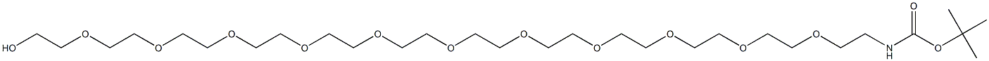 35-(t-Butyloxycarbonylamino)-3,6,9,12,15,18,21,24,27,30,33-undecaoxapentatriacontan-1-ol Structure