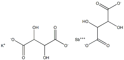 DL-Potassium antimony tartrate Struktur
