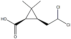 (1R-CIS) 3-(2,2,-DICHLOROETHANYL)-2,2-DIMETHYLCYCLO PROPANECARBOXLIC ACID Struktur