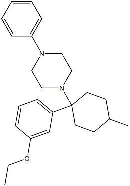 1-[1-(3-ETHOXYPHENYL)-4-METHYLCYCLOHEXYL]-4-PHENYLPIPERAZINE Structure
