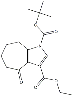 1-TERT-BUTYL 3-ETHYL 4-OXO-5,6,7,8-TETRAHYDROCYCLOHEPTA[B]PYRROLE-1,3(4H)-DICARBOXYLATE Struktur