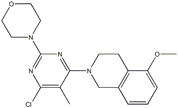 2-(6-CHLORO-5-METHYL-2-MORPHOLIN-4-YLPYRIMIDIN-4-YL)-5-METHOXY-1,2,3,4-TETRAHYDROISOQUINOLINE Structure