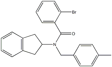 2-BROMO-N-INDAN-2-YL-N-(4-METHYL-BENZYL)-BENZAMIDE Structure