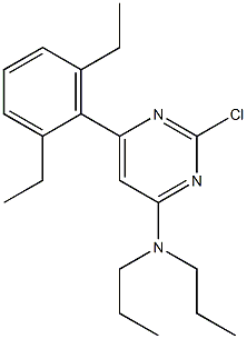 2-CHLORO-6-(2,6-DIETHYLPHENYL)-N,N-DIPROPYLPYRIMIDIN-4-AMINE Structure