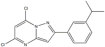 5,7-DICHLORO-2-(3-ISOPROPYLPHENYL)PYRAZOLO[1,5-A]PYRIMIDINE Structure