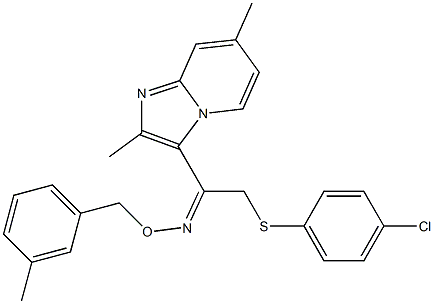  2-[(4-chlorophenyl)sulfanyl]-1-(2,7-dimethylimidazo[1,2-a]pyridin-3-yl)-1-ethanone O-(3-methylbenzyl)oxime