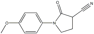 1-(4-methoxyphenyl)-2-oxo-3-pyrrolidinecarbonitrile 化学構造式