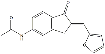 N1-[2-(2-furylmethylidene)-1-oxo-2,3-dihydro-1H-inden-5-yl]acetamide Structure