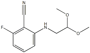 2-[(2,2-dimethoxyethyl)amino]-6-fluorobenzonitrile Struktur