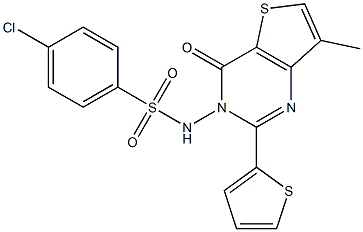 N1-[7-methyl-4-oxo-2-(2-thienyl)-3,4-dihydrothieno[3,2-d]pyrimidin-3-yl]-4- chlorobenzene-1-sulfonamide