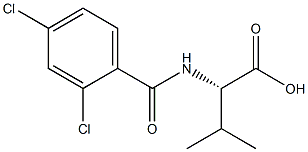 (2S)-2-[(2,4-dichlorobenzoyl)amino]-3-methylbutanoic acid 化学構造式