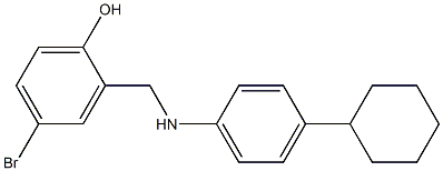 4-bromo-2-[(4-cyclohexylanilino)methyl]benzenol Structure