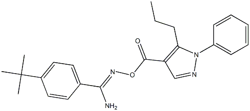 O1-[(1-phenyl-5-propyl-1H-pyrazol-4-yl)carbonyl]-4-(tert-butyl)benzene-1-carbohydroximamide Structure