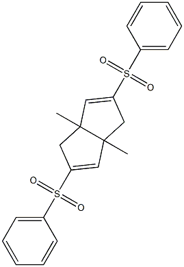 3a,6a-dimethyl-2,5-di(phenylsulfonyl)-1,3a,4,6a-tetrahydropentalene 结构式