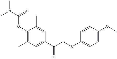O-(4-{2-[(4-methoxyphenyl)sulfanyl]acetyl}-2,6-dimethylphenyl) N,N-dimethylcarbamothioate|