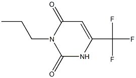 3-propyl-6-(trifluoromethyl)-2,4(1H,3H)-pyrimidinedione Structure