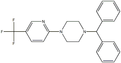 1-benzhydryl-4-[5-(trifluoromethyl)-2-pyridinyl]piperazine 化学構造式