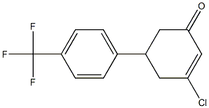 3-chloro-5-[4-(trifluoromethyl)phenyl]cyclohex-2-en-1-one Structure