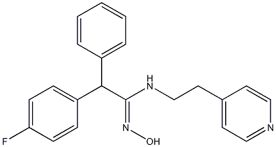 2-(4-fluorophenyl)-N'-hydroxy-2-phenyl-N-(2-pyridin-4-ylethyl)ethanimidamide