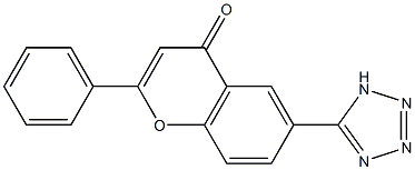 2-phenyl-6-(1H-1,2,3,4-tetraazol-5-yl)-4H-chromen-4-one Struktur