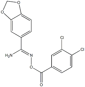 O5-(3,4-dichlorobenzoyl)-1,3-benzodioxole-5-carbohydroximamide Structure